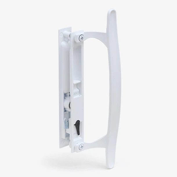 New sliding door handle hardware after replacement
